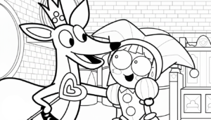 coloriage Pomni update et decoupage a imprimer gratuit