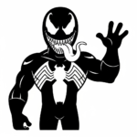 coloriage Venom update à imprimer pour enfant de 10 ans