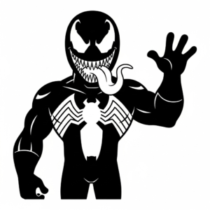 coloriage Venom update à imprimer pour enfant de 10 ans