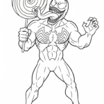coloriage Venom update à imprimer
