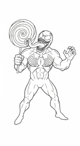 coloriage Venom update à imprimer