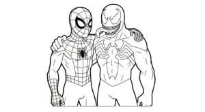 coloriage Venom update à imprimer kawaii