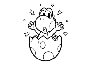 coloriage Yoshi update à imprimer pdf gratuit