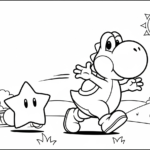 a imprimer coloriage Yoshi update gratuit