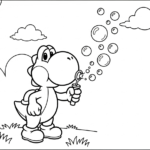 coloriage Yoshi update gratuit pour enfants