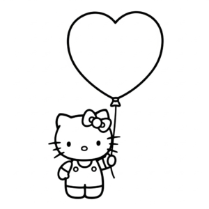 coloriage hello Kitty update educatif pour enfant