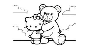 image pour coloriage hello Kitty update enfant