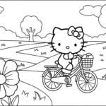 coloriage hello Kitty update à imprimer pour enfant de 7 ans
