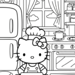 coloriage hello Kitty update pour enfant de 7 ans