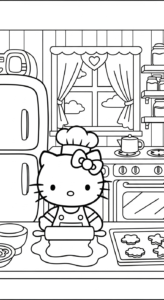 coloriage hello Kitty update pour enfant de 7 ans