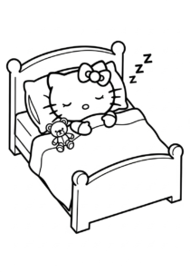 coloriage hello Kitty update pour enfant de 4 ans