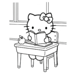 coloriage hello Kitty update pour enfants à imprimer