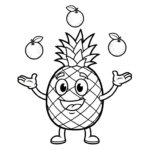 coloriage Ananas a imprimer gratuit