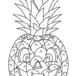 imprimer coloriage Ananas pour enfant