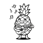coloriage Ananas à imprimer pour enfant de 7 ans