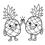 coloriage Ananas en ligne pour enfant