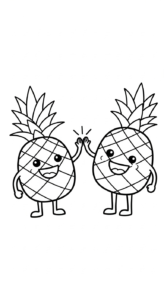 coloriage Ananas en ligne pour enfant