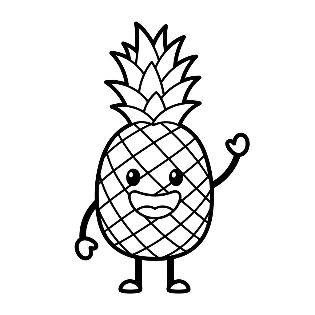 Tranh tô màu Ananas