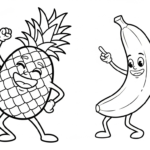 coloriage Ananas à imprimer pour enfants