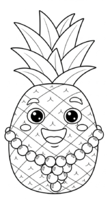 coloriage Ananas à imprimer pdf gratuit