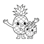 image pour coloriage Ananas enfant