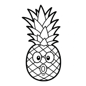 coloriage Ananas pour enfants a imprimer gratuit