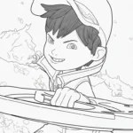 coloriage BOBOIBOY à imprimer pour enfant de 3 ans