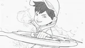 coloriage BOBOIBOY à imprimer pour enfant de 3 ans