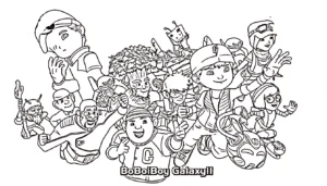 coloriage BOBOIBOY a colorier en ligne gratuitement