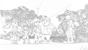 coloriage BOBOIBOY a imprimer pour enfant de 4 ans