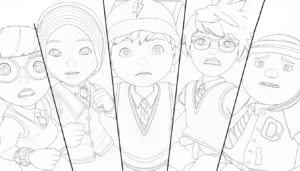 coloriage BOBOIBOY à imprimer pour enfant de 6 ans