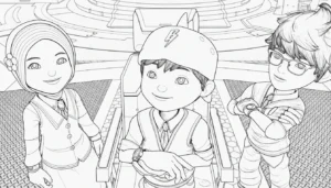 coloriage BOBOIBOY pour enfant de 8 ans