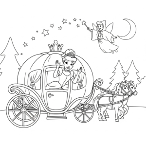 coloriage Cendrillon updated a imprimer pour enfant de 4 ans