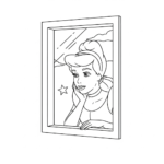 coloriage Cendrillon updated pour enfant de 2 ans