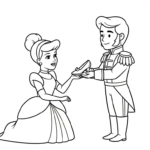 coloriage Cendrillon updated pour enfant à imprimer