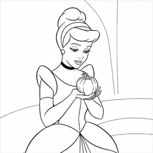 coloriage Cendrillon updated pour enfant de 7 ans