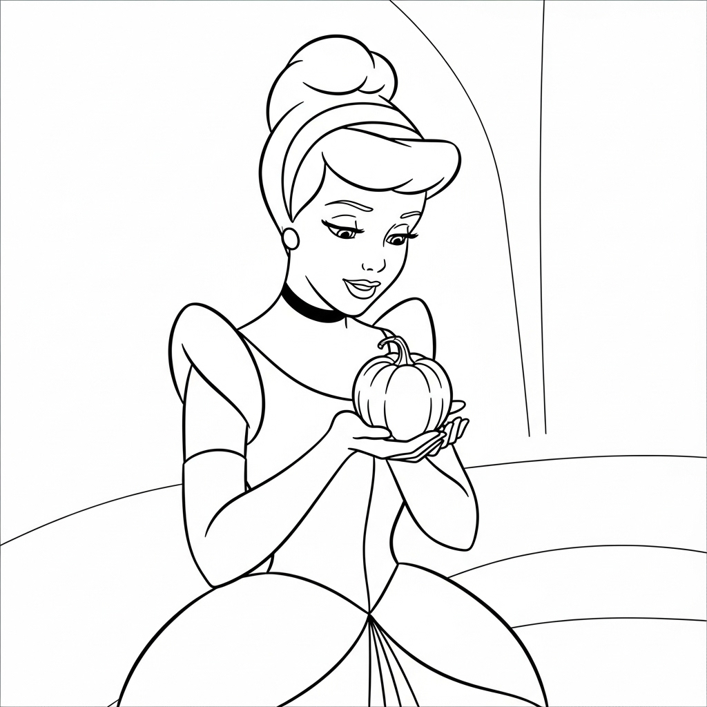 Tranh tô màu Cendrillon