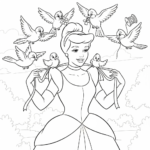 coloriage Cendrillon updated à imprimer pour enfant de 6 ans
