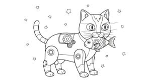 coloriage Chat updated pour enfants à imprimer