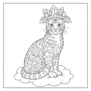 image de coloriage Chat updated pour enfant