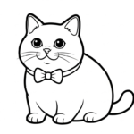 coloriage Chat updated à imprimer kawaii