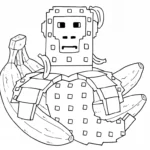 coloriage Chimpanzini Bananini et decoupage a imprimer gratuit
