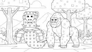 coloriage Chimpanzini Bananini pour enfant à imprimer