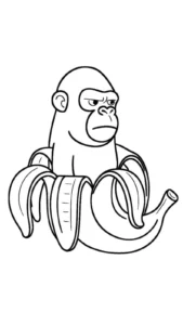 coloriage Chimpanzini Bananini et découpage à imprimer