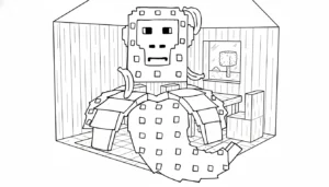 coloriage Chimpanzini Bananini gratuit à imprimer