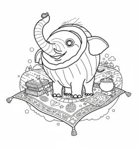 télécharger coloriage Cocofanto Elefanto gratuit