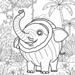 coloriage Cocofanto Elefanto à imprimer a4