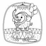 coloriage Cocofanto Elefanto a imprimer pour enfant de 4 ans