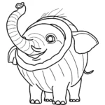 imprimer coloriage Cocofanto Elefanto gratuit