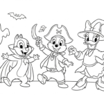 coloriage Disney Halloween updated à imprimer pour enfant de 7 ans